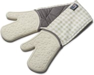 Zeal Silicone Heavy Duty Double Oven Gloves Mitts, Cream (94 cm Long) – Gingh