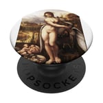 Leonardo da Vinci Leda And The Swan Illustration vintage rétro PopSockets PopGrip Adhésif