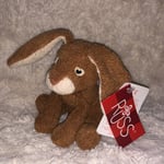 Russ Berrie Small Brown Bunny Rabbit Soft Toy With Original Tags - Collectable