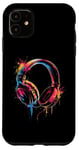 iPhone 11 Headphones Music DJ Artwork Music Lover Beatmaker Techno Case