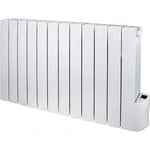 Radiateur Inertie Fluide 2000W - 12 Elements - Warm Tech - Horizontal - Electronique - Blanc - Electrique