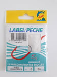 10 Hameçons pêche montés bouclés Label Pêche bleu renversé N°6 Ø24/100