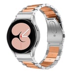 Full Fit Metallarmband Samsung Galaxy Watch 4 40mm silver/roséguld