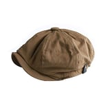 ZYM Men Vintage Painter Beret Hats Summer Octagonal Newsboy Cap Cabbie Flat Hat-Coffee