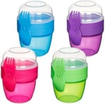 Sistema Snack Capsule To Go | with 2 Compartments & 515 ml, Assorted Colours 