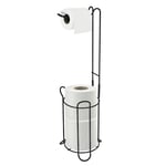 Toilet Paper Roll Holder Floor Free Standing Bathroom Tissue Roll Storage