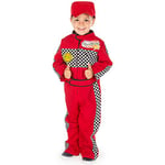 Pretend to Bee- Déguisement de Pilote Enfants, Chapeau et Combinaison de Course, 1011, Rouges, 3-5 Ans