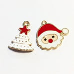 Kristinas Pyssel Och Hobby Charms - Julgran och Tomte 2 st