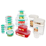 Sistema New Home Kitchen Storage & Organisation Gift Pack | 18 Containers | Lunch Boxes, Meal Prep Containers, Pantry Storage, Microwave Food Steamers & More | Recyclable with TerraCycle® | BPA-Free