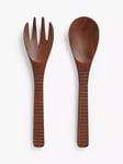 John Lewis Fusion Acacia Wood Salad Servers, Natural