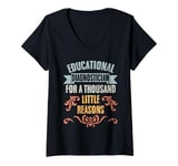 Womens Cool Educational Diagnostician For A Thousand Little Reasons V-Neck T-Shirt