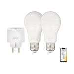 Kozii - Pack de 2 Ampoules led connectées A60, culot E27, cct avec prise connectée - KPACK2EE806GCCTPR