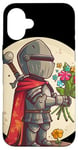 iPhone 16 Plus Valentine's Knight with flowers in hand costume Case