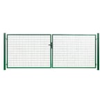 Easycloture - Portail grillagé Square passage 4m ht 2m vert