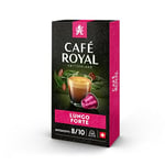 Café Royal Lungo Forte 100 Capsules for Nespresso Coffee Machine - 8/10 Intensity - UTZ certified Aluminum Coffee Capsules