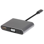 Nikkai USB-C Multiport Hub HDMI 4K / VGA / 3.5mm Audio (Supports Mirro