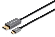 Manhattan 354851, 3 M, Usb Type-C, Displayport, Hankoppling, Hankoppling, Rak