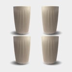 Huskee Kaffekopp HuskeeCup 12oz Natural, återvunnet kaffeskal, beige, 35 cl / 350 ml, 4-pack