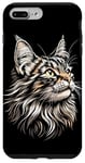 Coque pour iPhone 7 Plus/8 Plus Maine Coon Chat Cat Amoureux des Chats Maine Coon Doux