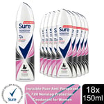 Sure Women Anti-Perspirant 72H Nonstop Protection Deodorant 150ml, 18 Pack