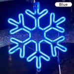 40cm Stor Snöflinga Stränglampa Utomhus Snöflinga Led Hängande Lampa Bakgård {DB} Blue