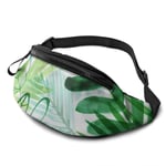 XCNGG Sac de taille en cours d'exécution Sac de taille de loisirs Sac de taille Sac de taille de mode Tropical Plants Fanny Packs for Women and Men Waist Bag Adjustable Belt for Outdoors Workout, Trav