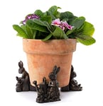 Potty Feet Beatrix Potter Lot de 3 Figurines Peter Rabbit Pieds de Pot de Fleurs – Support de Pot – Ornements décoratifs Faits à la Main