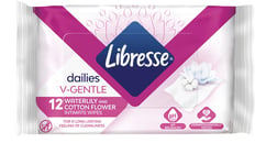 Libresse Dailies V-gentle intimservetter Näckros & Bomullsblomma 12-pack