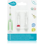 Nuvita Sonic Clean&Care Replacement Brush Heads Erstatningshoveder til batteridrevet sonisk tandbørste til babyer Sonic Clean&Care Small Red/White 3 m+ 2 stk.