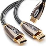 Splinktech Premium 1.5 Meter HDMI Cable V2.0 Ultra HD 4K Gold Lead Compatible V1.1/V1.2/V1.3/V1.4 Ethernet, ARC Audio Return Channel CEC 3D UHD 2160p, HD 1080p, Xbox, PS3, PS4, PC, Laptop Notebook