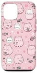 iPhone 12/12 Pro Adorable Cat Patterns Pink Design Cute kittens Patterns Case