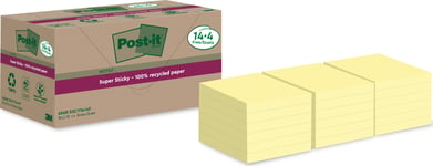 Post-it Super Sticky Notes | Rec. | Gul | 76x76 mm