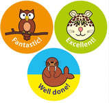 The Sticker Factory 28 mm Animal Praise Stickers (Pack of 54),1529