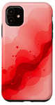 Coque pour iPhone 11 Rouge minimaliste art abstrait esthétique