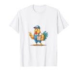 Hen Being a Delivery Man, Cute Design T-Shirt