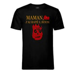 T-Shirt Homme Col Rond Maman J'ai Raté L'avion - Castaway Film Parodie