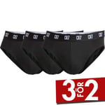 CR7 Cristiano Ronaldo Kalsonger 3P Basic Brief Svart bomull Small Herr