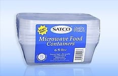 5 Plastic Food Containers with lids Takeaway Storage Boxes Microwave Safe