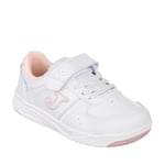 Joma Harvard Jr Series Sneaker, White/Pink, 10 UK Child