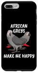 Coque pour iPhone 7 Plus/8 Plus Oiseau Gris d'Afrique Femme Perroquet Pet Grey d'Afrique