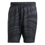 adidas Male Club Tennis Climacool Graphic Shorts S 9 inch Carbon/Black