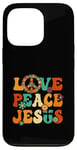 Coque pour iPhone 13 Pro Costume hippie sexy Love Peace Jesus Christian Fun années 60 et 70