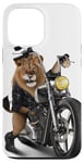 Coque pour iPhone 13 Pro Max Lion Riding Classic Chopper Moto