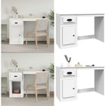 Vidaxl - Bureau avec tiroir blanc 115x50x75 cm bois d'ingénierie - bureau - bureaux - Home & Living - Blanc