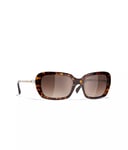 CHANEL Rectangular Sunglasses CH5427H Dark Havana/Brown Gradient