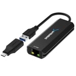 Sabrent Adaptateur Ethernet USB c, Haute Vitesse 2,5 Gbit/s, Adaptateur Internet USB A+ C vers RJ45, Adaptateur LAN USB, Adaptateur réseau, rétrocompatible avec [10/100/1000Mbps](NT-S25G)