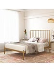 Dorel Home Giulia Modern Double Metal Bed Frame - Gold - King