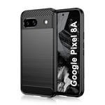 Datree pour Google Pixel 8a Coque, Ultra Transparente Claire Gel Silicone Clear TPU Souple Coque Case, Protection Dorsale Etui Slim Housse Case Cover (Noir)