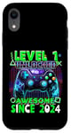 Coque pour iPhone XR 1e anniversaire Gamer 1 ans Jeu vidéo Anniversaire Gamer Garçons