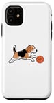 Coque pour iPhone 11 Beagle jouant au basket-ball Beagles Chien